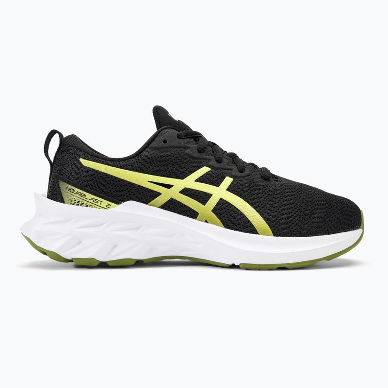 Gyerek futócipő ASICS Novablast 2 GS black/glow yellow 2