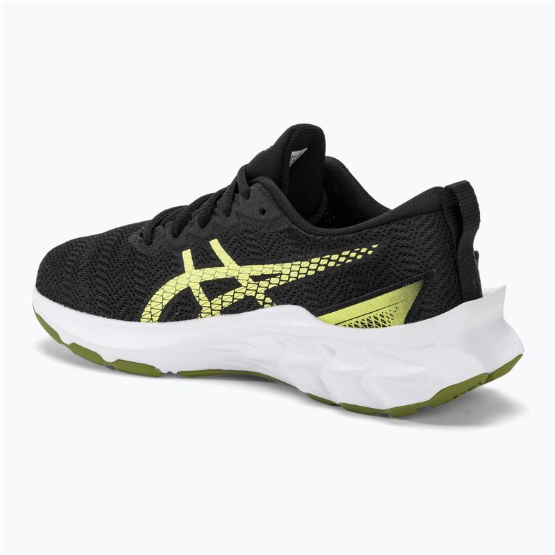 Gyerek futócipő ASICS Novablast 2 GS black/glow yellow 3