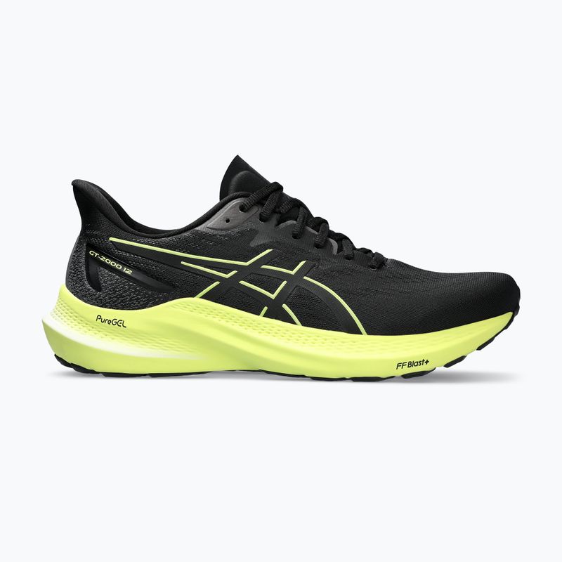 ASICS GT-2000 12 fekete/világossárga férfi futócipő 8