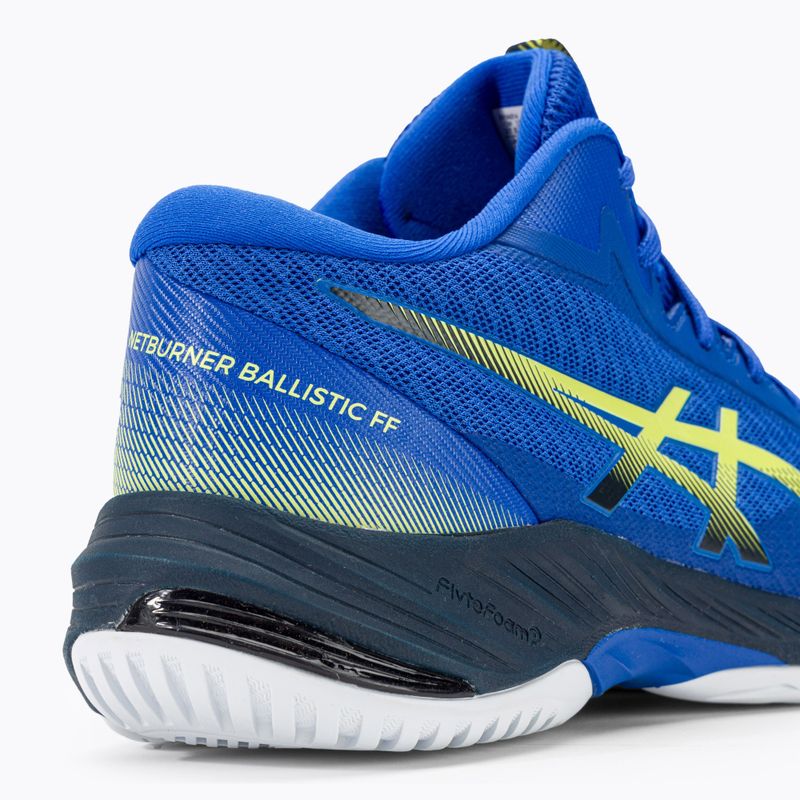 ASICS Netburner Ballistic FF MT 3 férfi röplabda cipő illúzió kék / sárga izzó 10