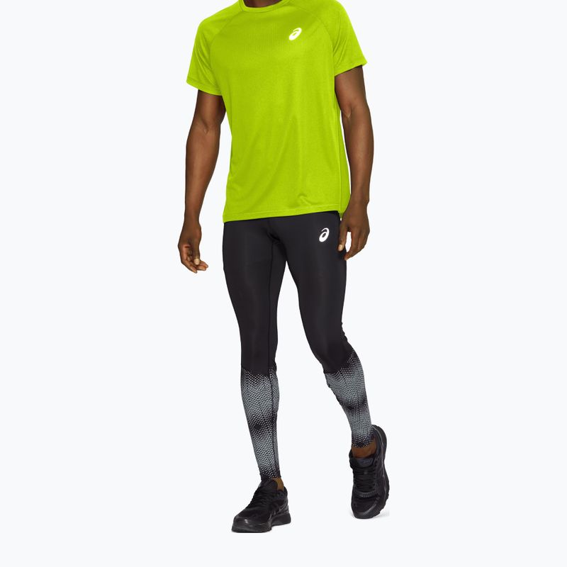 Férfi ASICS Sport Run Top lime zest futópóló 2