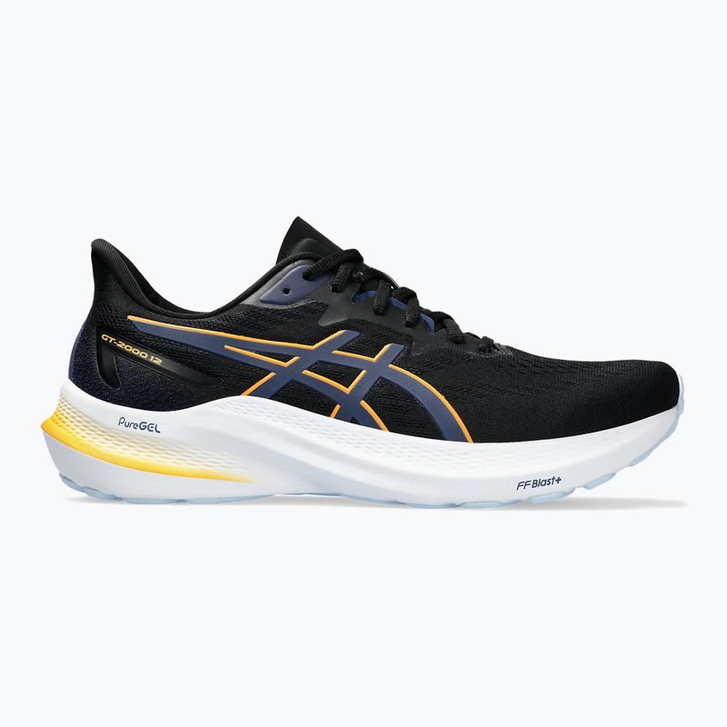 ASICS GT-2000 12 fekete/sárga férfi futócipő 8