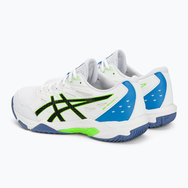 Férfi röplabdacipő ASICS Gel-Rocket 11 white/lime burst 3