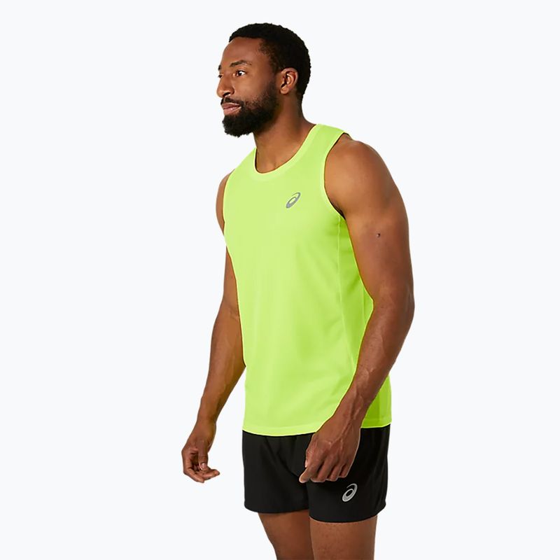 Férfi ASICS Core Singlet biztonsági sárga futó felső 4