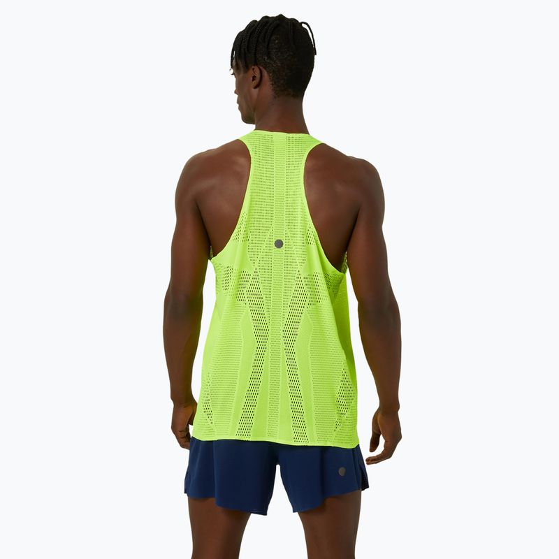 Férfi ASICS Metarun Singlet biztonsági sárga futó felső 3