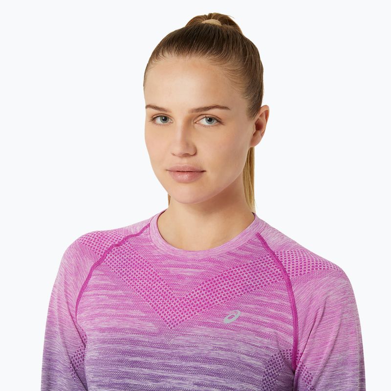 Női ASICS Seamless merész magenta/kék expanse futó hosszú ujjú ruha 4