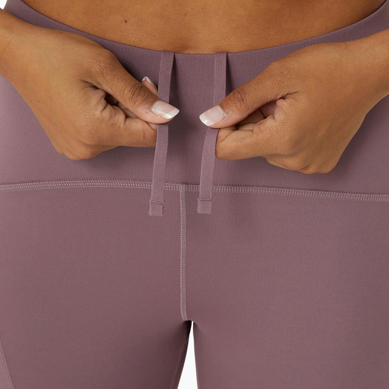 Női ASICS High Waist Capri poros lila futóleggings 5