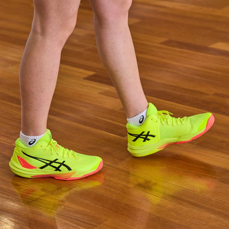 ASICS női Sky Elite FF 3 Paris biztonsági sárga/fekete cipő 15