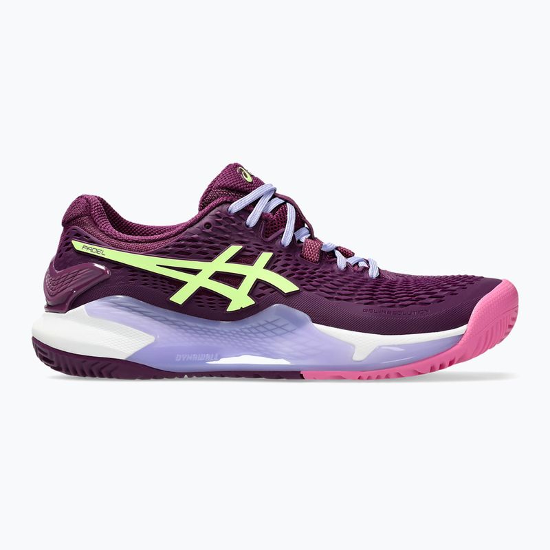 ASICS Gel-Resolution 9 női evezőcipő mély lila/lime zöld 8