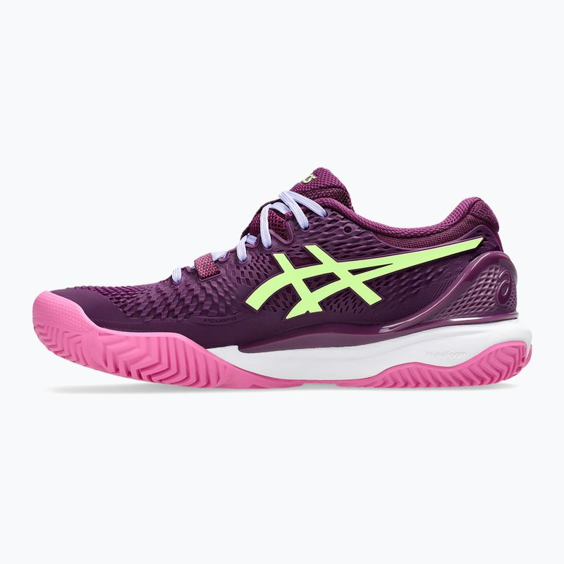 ASICS Gel-Resolution 9 női evezőcipő mély lila/lime zöld 9