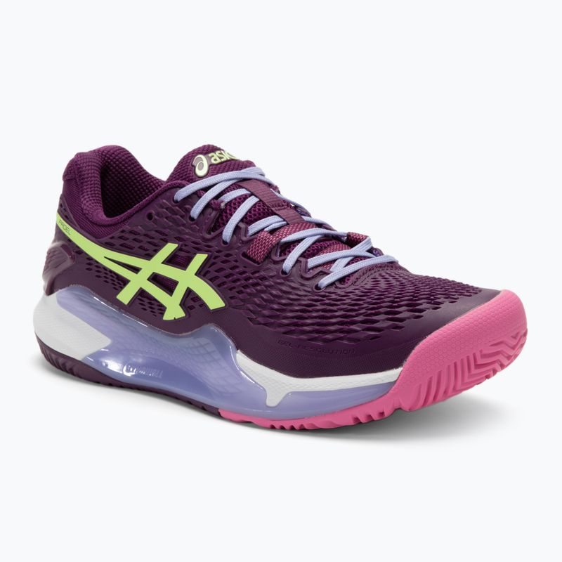 ASICS Gel-Resolution 9 női evezőcipő mély lila/lime zöld