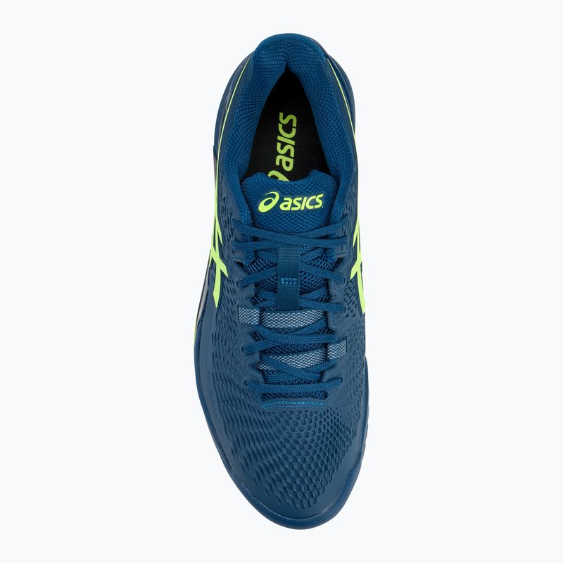 ASICS férfi teniszcipő Gel-Resolution 9 mako kék/biztonsági sárga 5