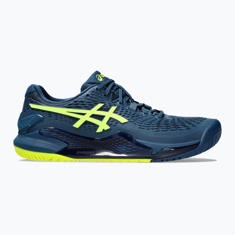 ASICS férfi teniszcipő Gel-Resolution 9 mako kék/biztonsági sárga 8