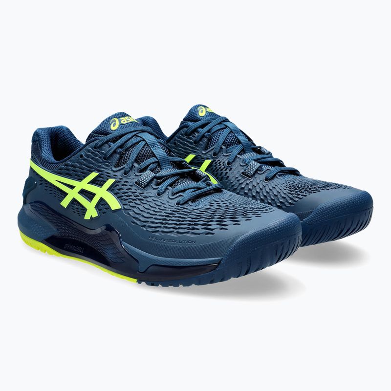 ASICS férfi teniszcipő Gel-Resolution 9 mako kék/biztonsági sárga 10