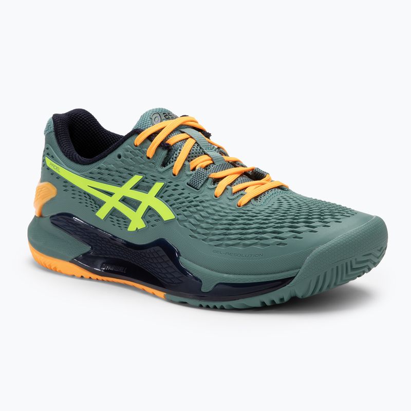 ASICS Gel-Resolution 9 férfi evezős cipő celadon/biztonsági sárga