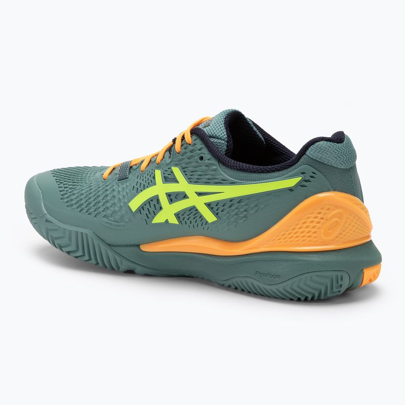 ASICS Gel-Resolution 9 férfi evezős cipő celadon/biztonsági sárga 3