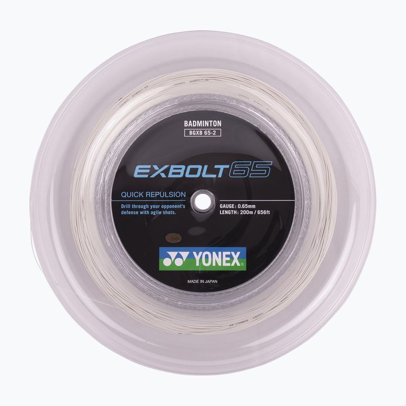 Tollaslabda húr YONEX Exbolt 65 készlet 10 m fehér