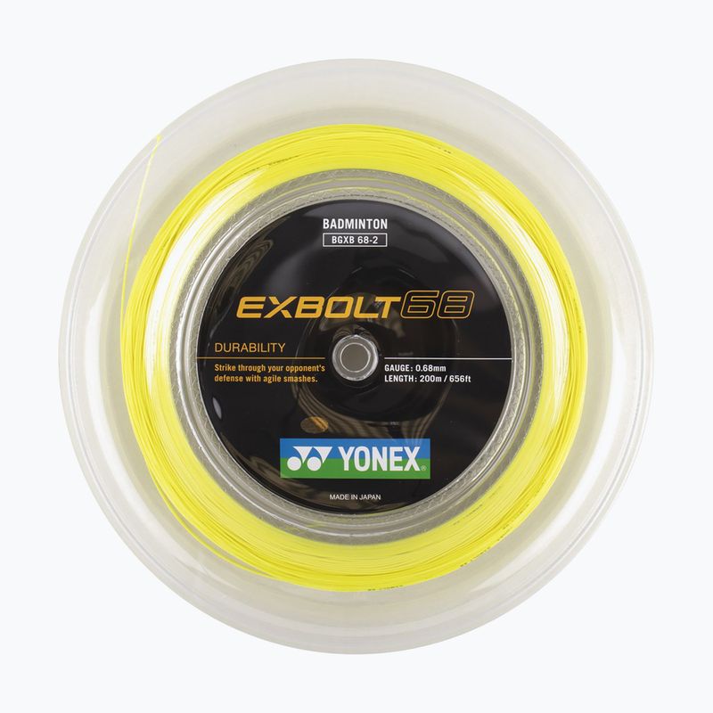 Tollaslabda húr YONEX Exbolt 68 szett 10 m sárga
