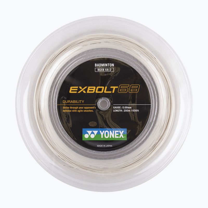 Tollaslabda húr YONEX Exbolt 68 készlet 10 m fehér