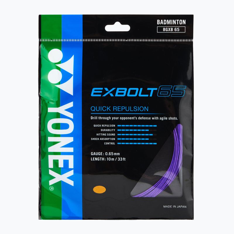 Tollaslabda húr YONEX Exbolt 65 szett 10 m lila