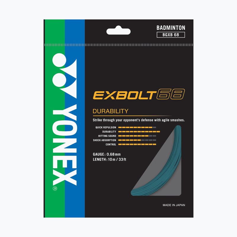Tollaslabda húr YONEX Exbolt 68 Set 10 m türkizkék 2