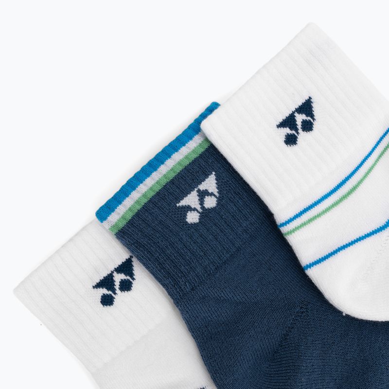 Zokni YONEX 19236 Quarter 3 pár navy/white/green 7