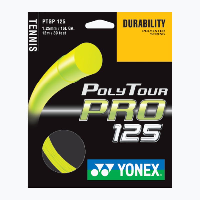 YONEX Poly Tour Pro 125 LE teniszhúr szett sárga 3