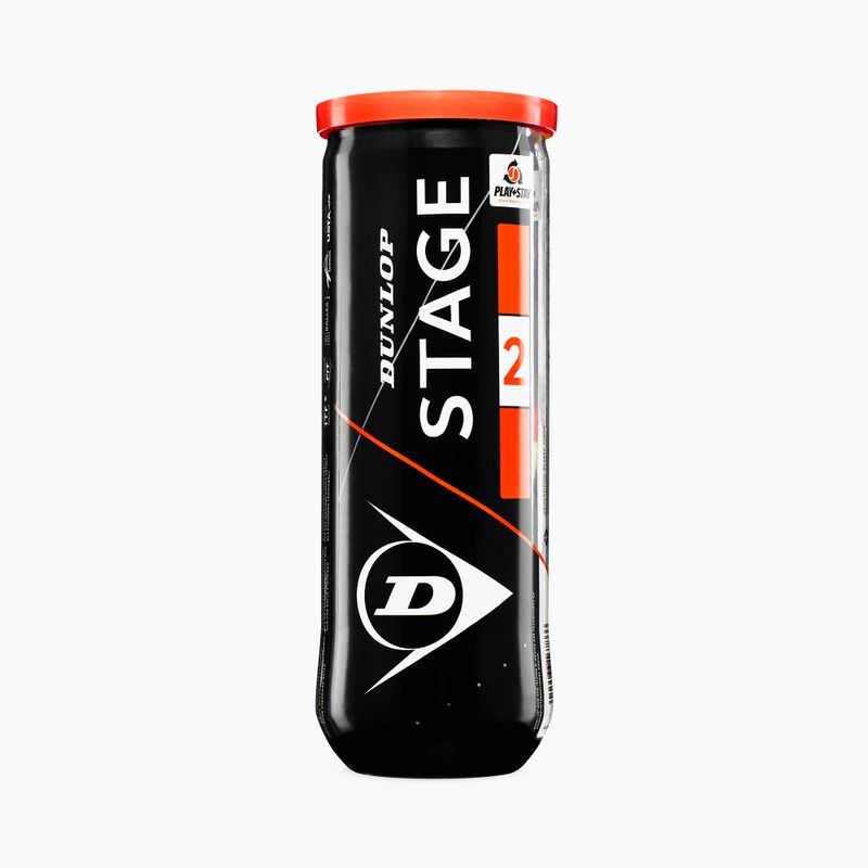 Dunlop Stage 2 gyermek teniszlabda 3 db narancssárga/sárga 601339 2