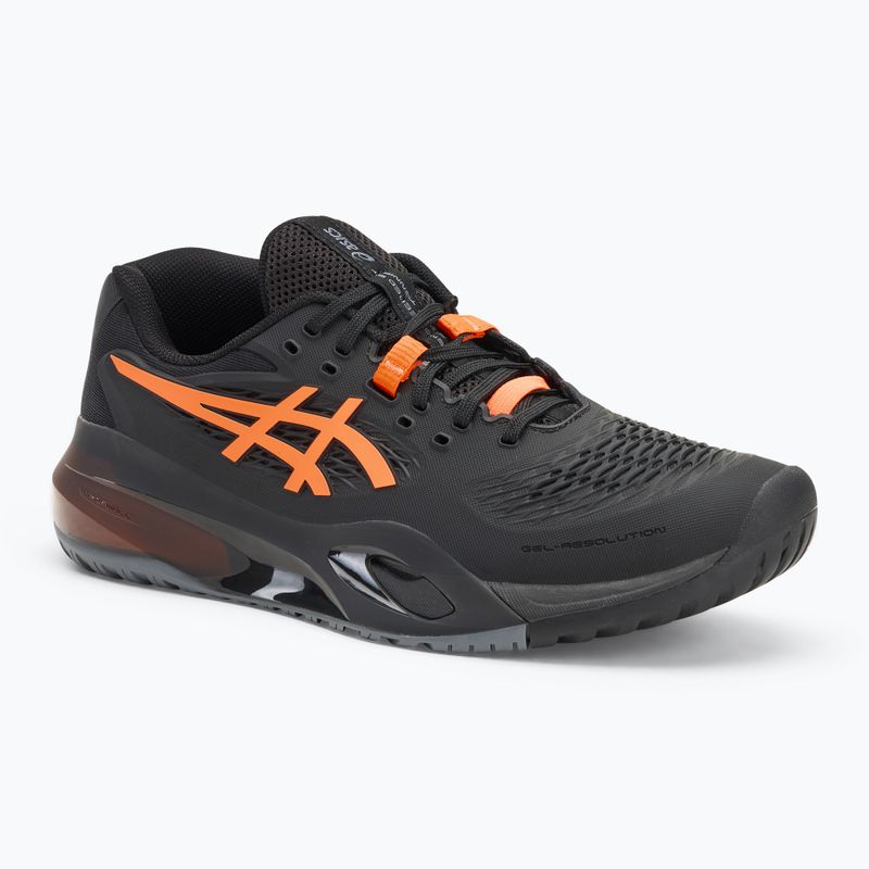 ASICS Gel-Resolution X férfi teniszcipő fekete/ sokkoló narancssárga