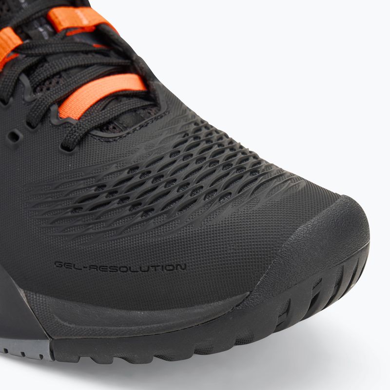 ASICS Gel-Resolution X férfi teniszcipő fekete/ sokkoló narancssárga 7