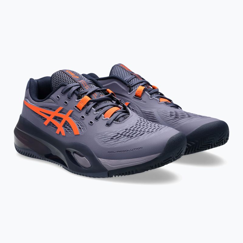 ASICS Gel-Resolution X Clay férfi teniszcipő szürkéslila/ nova narancssárga 10