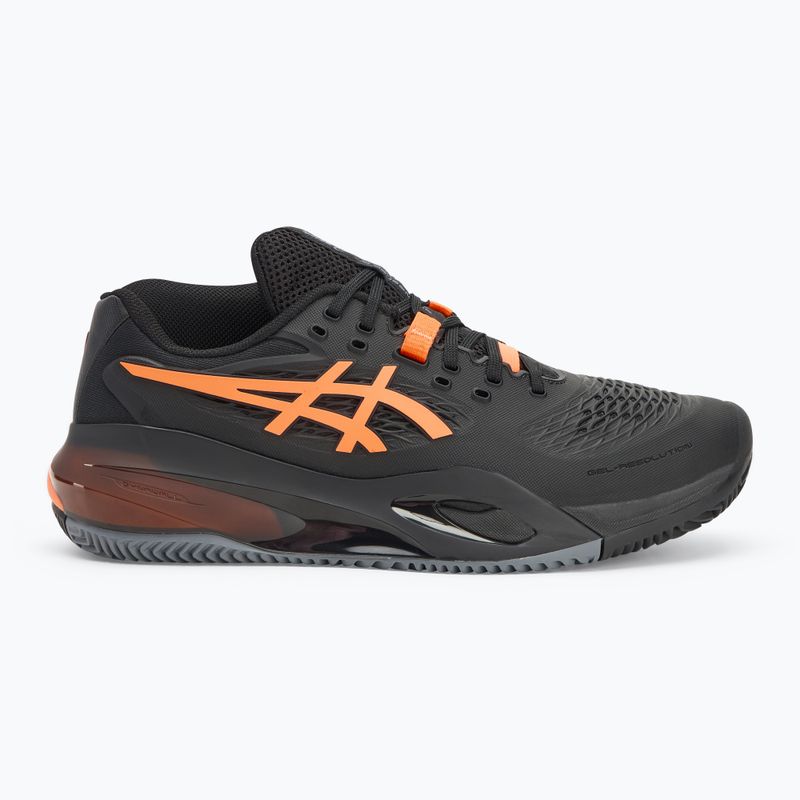 ASICS férfi teniszcipő Gel-Resolution X Clay fekete/ sokkoló narancssárga 2