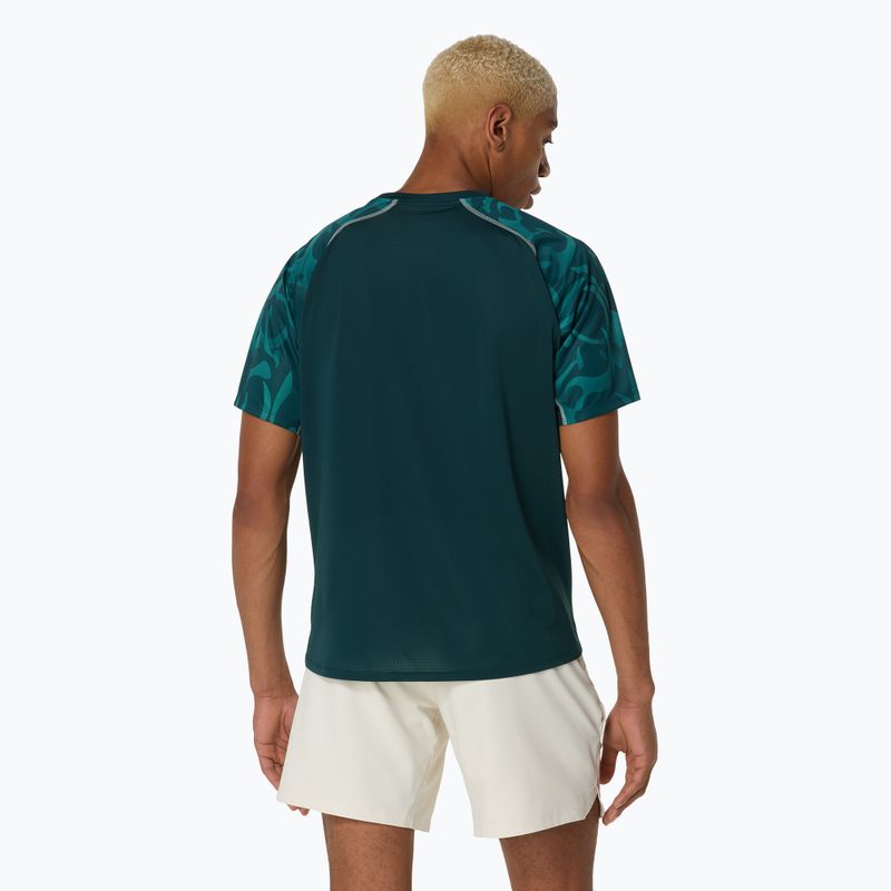 ASICS férfi tenisz póló Game Top szász zöld 3