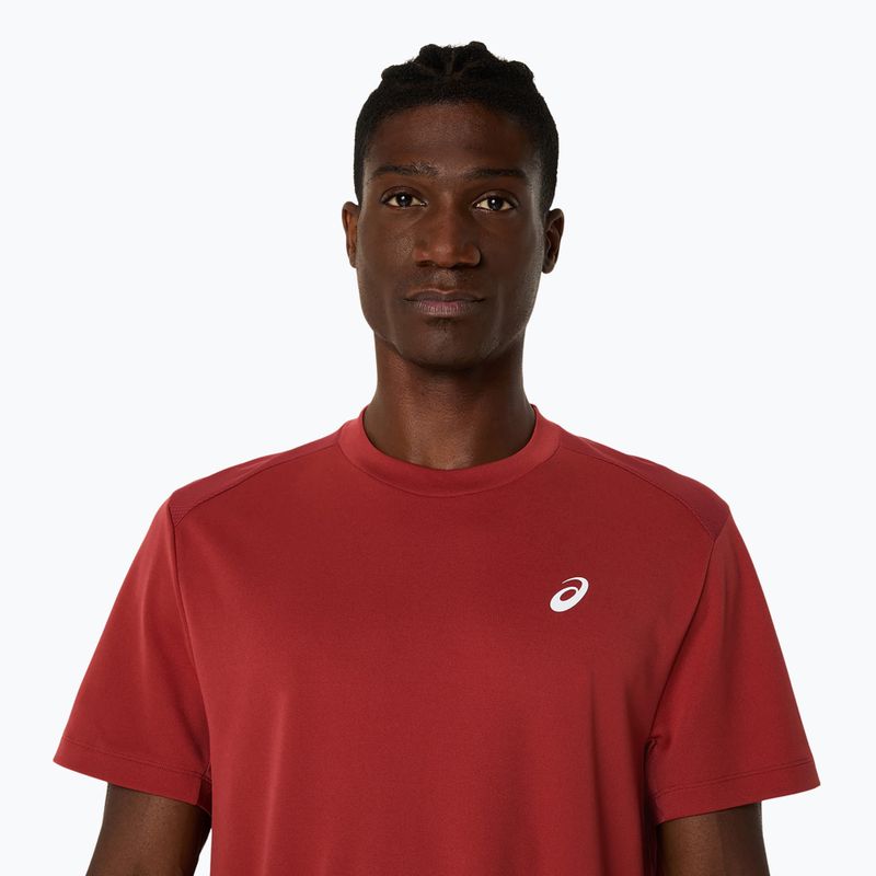 ASICS férfi teniszpóló Court Top égett piros 4