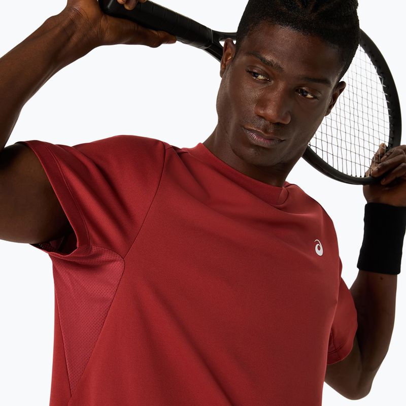 ASICS férfi teniszpóló Court Top égett piros 6