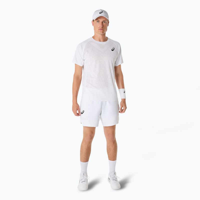 Férfi ASICS Match Actibreeze teniszpóló felső ragyogó fehér 2