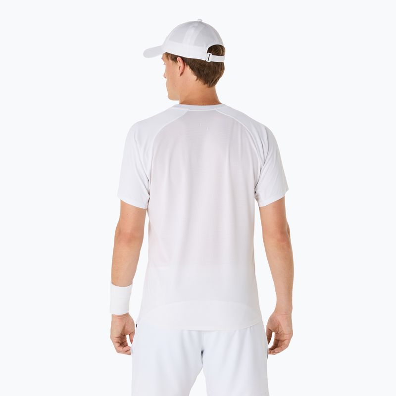 Férfi ASICS Match Actibreeze teniszpóló felső ragyogó fehér 3