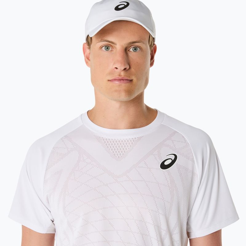 Férfi ASICS Match Actibreeze teniszpóló felső ragyogó fehér 4