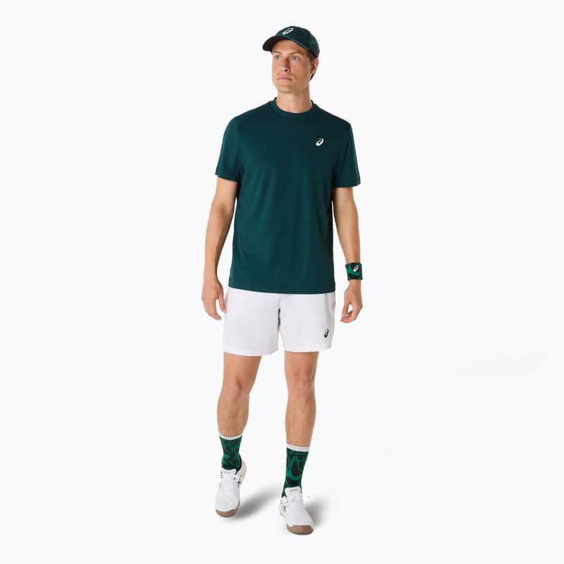 ASICS férfi teniszpóló Court Top saxon zöld 2