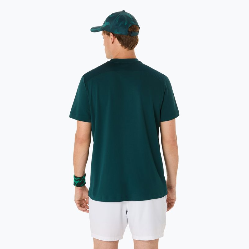 ASICS férfi teniszpóló Court Top saxon zöld 3