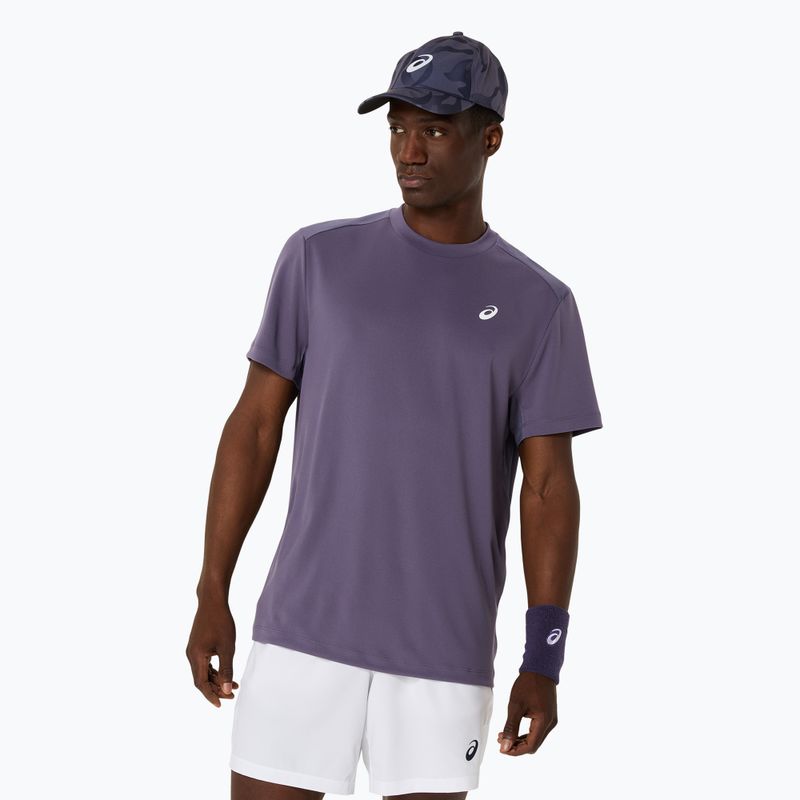 Férfi ASICS Court Top szürkéslila teniszpóló
