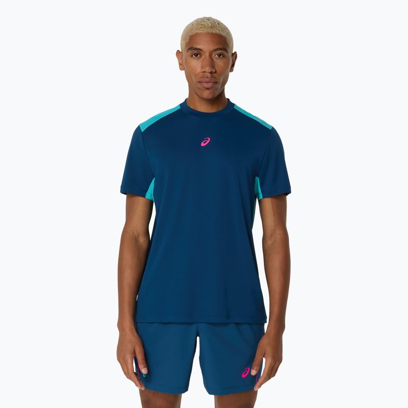 ASICS férfi tenisz póló Padel Court Top mako kék