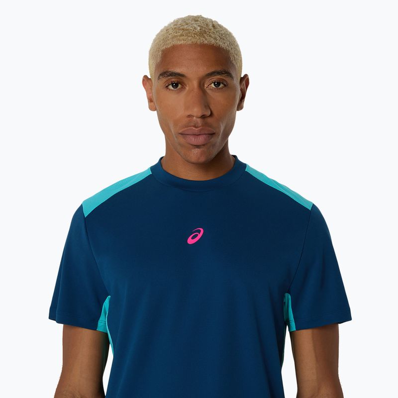 ASICS férfi tenisz póló Padel Court Top mako kék 4