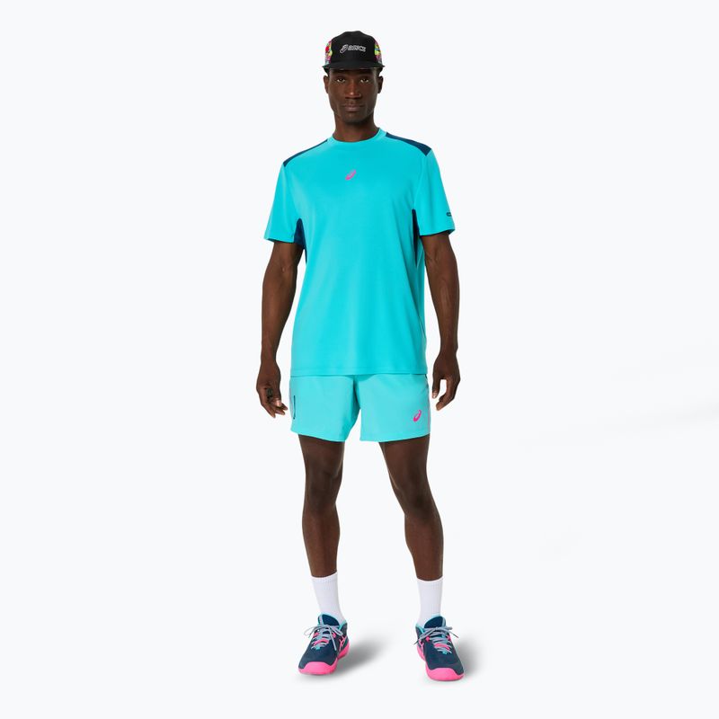 ASICS férfi teniszpóló Padel Court Top energia aqua 2