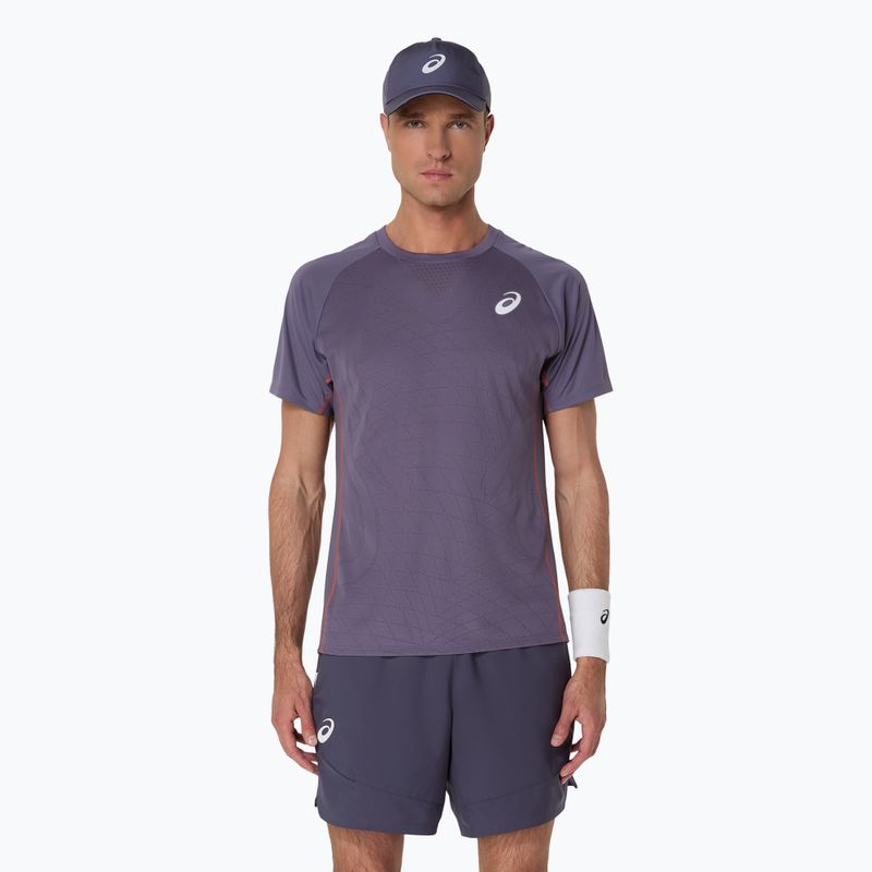 Férfi ASICS Match Actibreeze Top szürkéslila teniszpóló