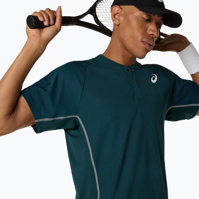 Férfi ASICS Match Actibreeze póló póló saxon zöld 6