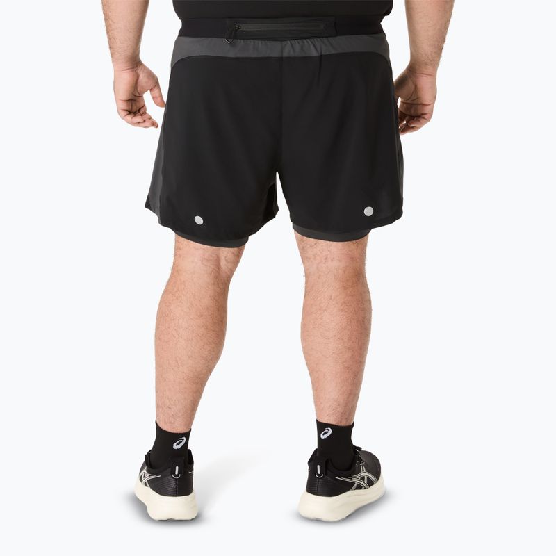 ASICS Road 2N1 5IN teljesítmény fekete/grafitszürke férfi futónadrág 3