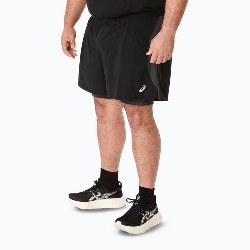 ASICS Road 2N1 5IN teljesítmény fekete/grafitszürke férfi futónadrág 4