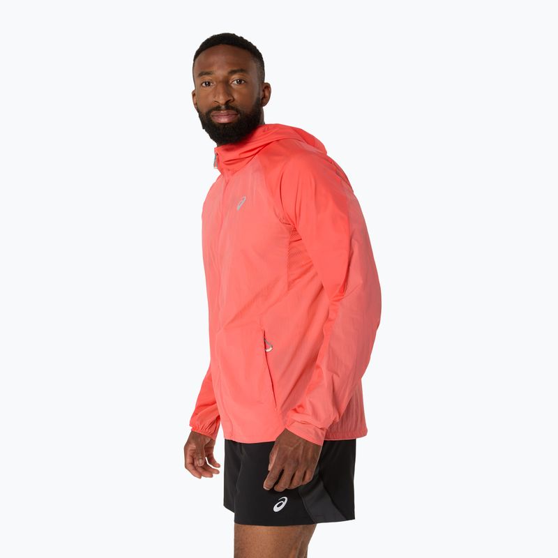 Férfi ASICS Road Packable korallzátony futódzseki 4