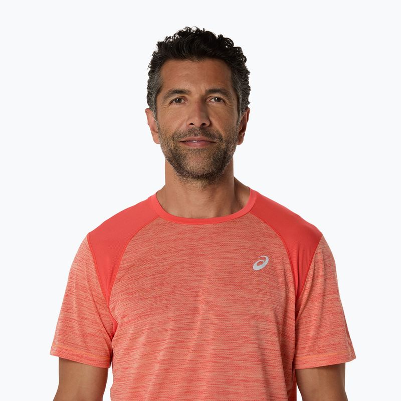 Férfi futópóló ASICS Road Top coral reef/mojave 5